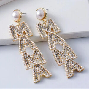 Mother Mama Crystal Earrings